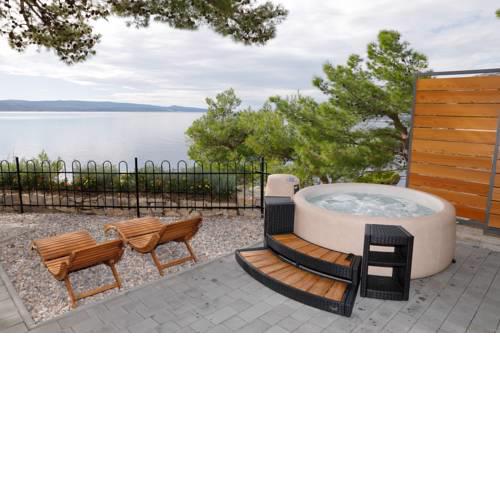 Apartment in Brela with sea view, balcony, air conditioning, Wi-Fi (3524-7)