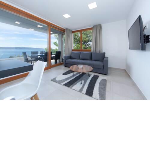 Apartment in Brela with sea view, balcony, air conditioning, WiFi (3524-9)