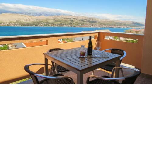 Apartment in Pag with sea view, terrace, air conditioning, WiFi (4891-2)