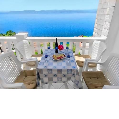 Apartment in Pisak with sea view, terrace, air conditioning, Wi-Fi (4871-1)