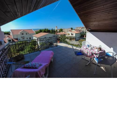 Apartment in Promajna with sea view, terrace, air conditioning, Wi-Fi (4778-1)