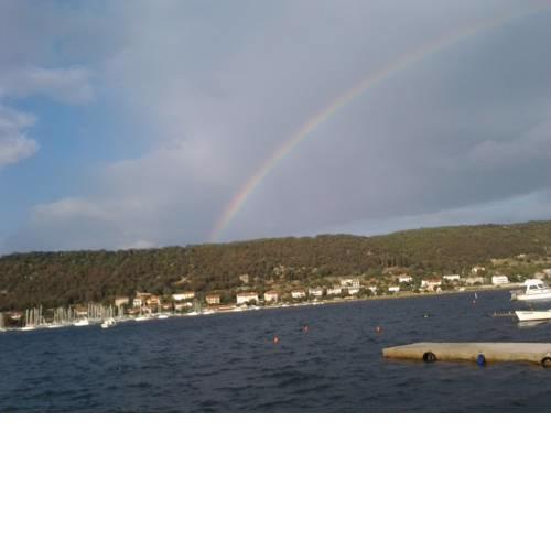 Apartments Vidas at sea with pier