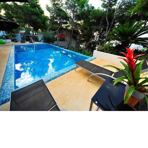 Beachfront Villa Meneghello with private pool by the sea in Hvar on Hvar island