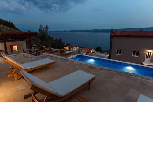 Exclusive Villa Almissa with swimming pool and sea view