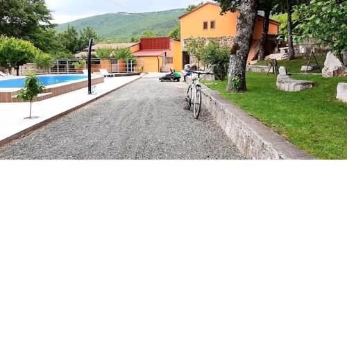 Guest house with swimming pool on Iso farm