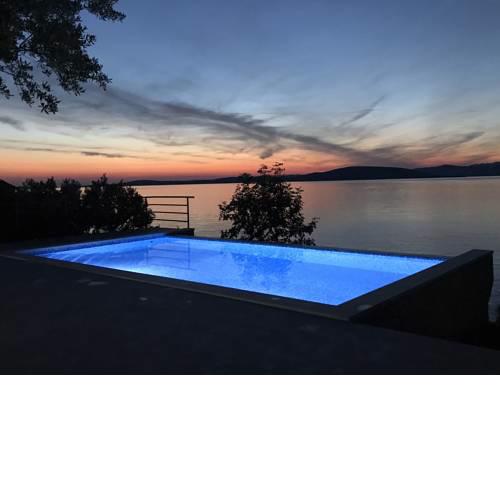 Villa Jadranka with pool and private beach