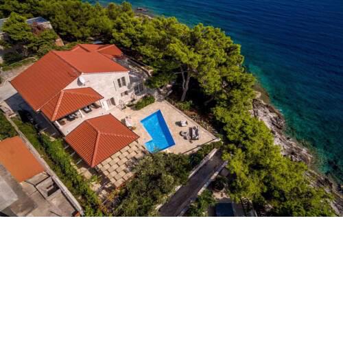 Luxury Beachfront Villa White Bellezza with private pool at the beach on Brac island - Sumartin