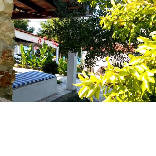 Mediterranean garden on the beach