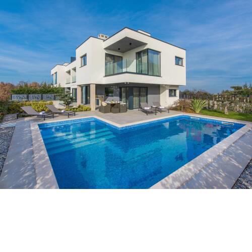 Modern luxurious villa with sauna, jacuzzi and private swimming pool near Porec