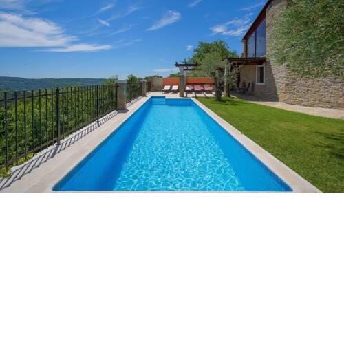 Stone villa Zamask with a pool and a lovely view