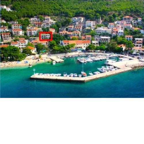 Studio apartment in Brela with sea view, balcony, air conditioning, WiFi 3521-1