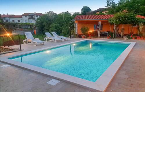 Stunning home in Nedescina with Outdoor swimming pool and 2 Bedrooms